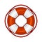 Life Buoy Icon on White Background. Vector