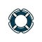 Life buoy isolated rescue safety belt icon, ring