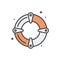 Life buoy line icon on white background for graphic and web design, Modern simple vector sign. Internet concept. Trendy symbol for