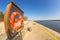 Life Buoy on a mole of the Baltic sea