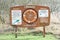 Life buoy nature reserve algae warning sign at Lochwinnoch