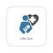 Life Care Icon. Flat Design