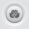 Life Care Icon. Grey Button Design