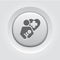Life Care Icon. Grey Button Design