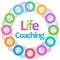 Life Coaching Colorful Circular Background