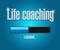 life coaching loading bar sign concept