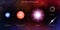 Life cycle of massive stars. Blue giant, red giant, supergiant, supernova, black hole, neutron star. Evolution of stars astronomy