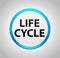 Life Cycle Round Blue Push Button