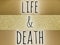 life and death cover page in black color text