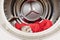 Life with ferrets - ferret found in drying machine and red towell as hiding place