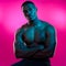 When life gets tough, remember youre tougher. Studio shot of a fit young man posing against a pink background.