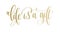 Life is a gift - golden hand lettering inscription text