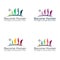 Life growth of from infancy to old age health care logo design