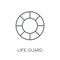 Life guard linear icon. Modern outline Life guard logo concept o