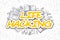 Life Hacking - Doodle Yellow Inscription. Business Concept.