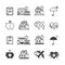 Life, house protection and safety icons set