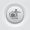 Life Insurance Icon. Grey Button Design