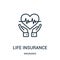 life insurance icon vector from insurance collection. Thin line life insurance outline icon vector illustration. Linear symbol