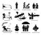 Life Insurance Protection Icons Pictogram