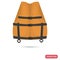 Life jacket color flat icon for web and mobile design