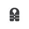 Life jacket icon vector