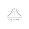 Life journey line icon