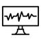 Life line monitor icon, outline style