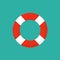 Life preserver buoy ring help icon. Lifebuoy saver raft swim vector jacket
