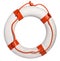 Life preserver with red rope