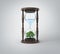 Life process of tree inside Glass clock,