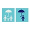 Life protection icon design vector.Insurance family icon concept.