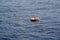 Life Raft adrift on the Ocean