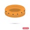 Life raft color flat icon for web and mobile design