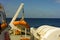 Life rafts on a passenger vessel in the caribbean