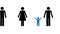 Life and relationship in a patchwork family with baby pictogram