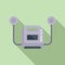 Life save defibrillator icon flat vector. Portable device