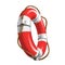 Life Saver Boat Element For Help Drowning Vector