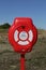 Life saving buoy on beach