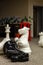 Life size chess in playroom