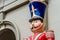 A life size statue of a Christmas toy soldier