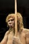 Life-sized sculpture of Neanderthal female