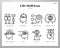 Life skill icons Line pack