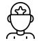 Life skill thinking icon, outline style