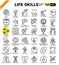 Life skills concept icons