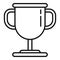 Life skills gold cup icon, outline style