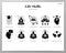 Life skills icons Solid pack