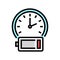life span battery color icon vector illustration