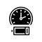 life span battery glyph icon vector illustration