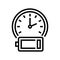 life span battery line icon vector illustration