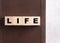Life Spelled in Blocks on a Leather Holy Bible